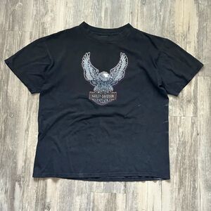 Vintage Harley Davidson Eagle Sioux Falls South Dakota T-Shirt Size XL Holoubek